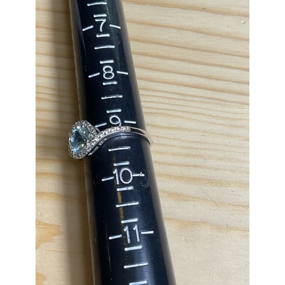 Sterling Silver Signed PAJ 925 CN Blue Opal Ring - Picture 3 of 5